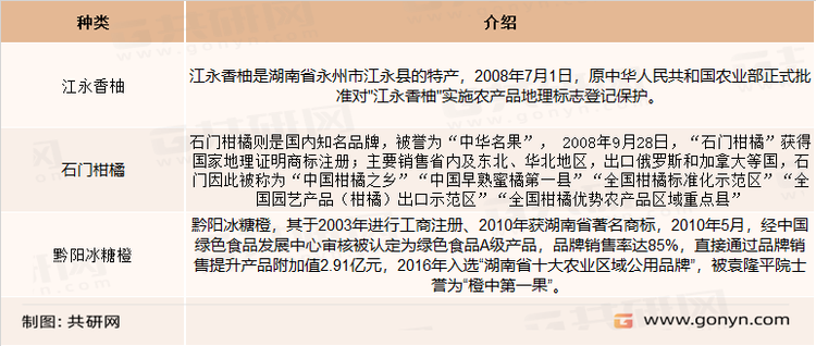 湖南柑橘主要品种及介绍