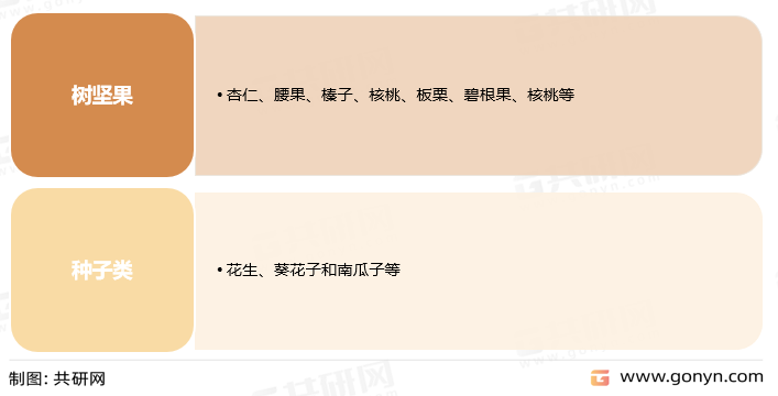 坚果炒货行业分类及主要产品