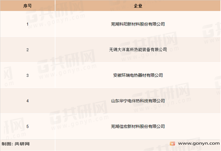 国内电伴热主要企业
