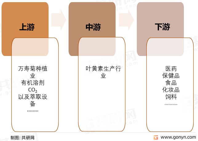 叶黄素行业产业链示意图