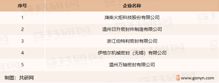 汽车水泵水封行业主要品牌