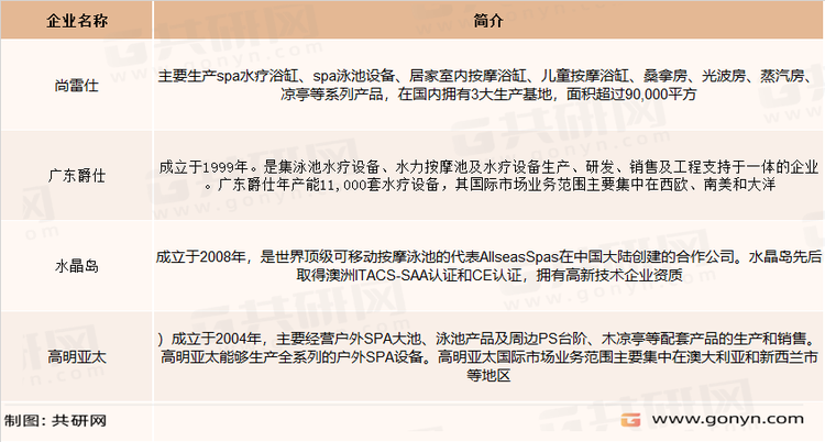 国内市场主要企业