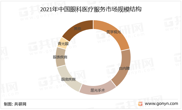 2021年中国眼科医疗服务市场规模结构