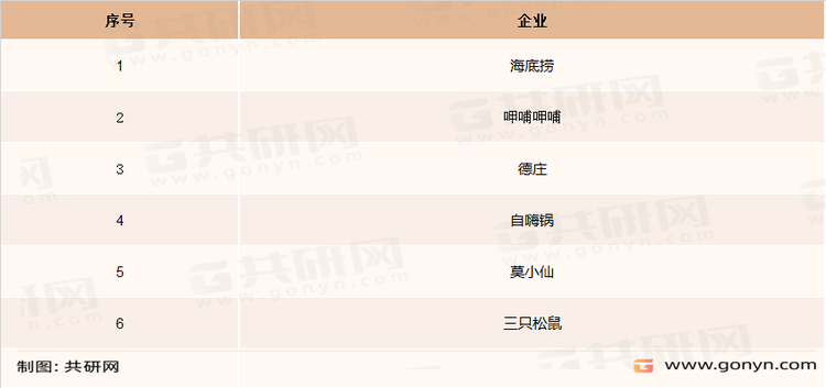 自热火锅主要企业
