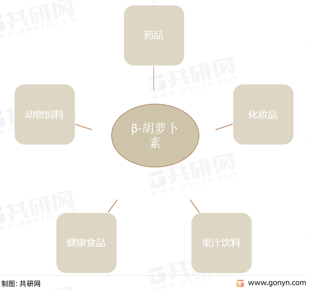 β-胡萝卜素应用领域
