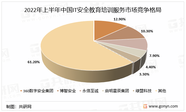 2022年上半年中国IT安全教育培训服务市场竞争格局