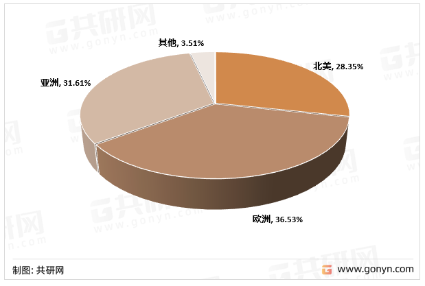 2021年全球语言服务区域市场分布情况
