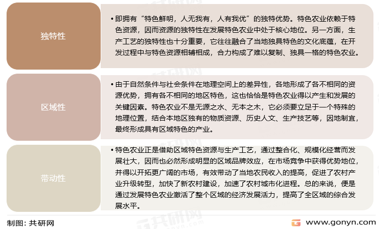 特色农业的特点