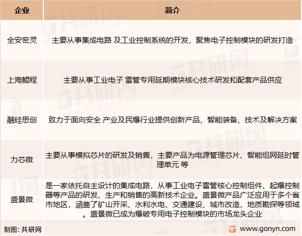电子控制模块主要竞争企业