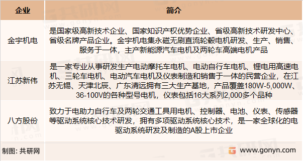 直驱轮毂电机主要竞争企业
