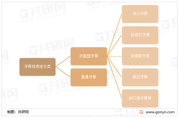 牙膏按用途分类