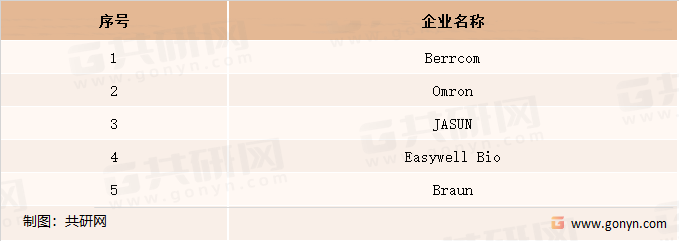全球医用电子体温计市场主要生产企业