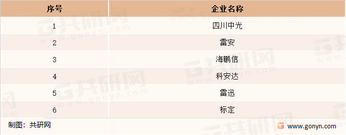 国内雷电防护行业主要企业