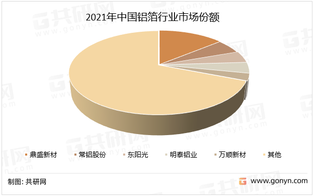 2021年中国铝箔行业市场份额