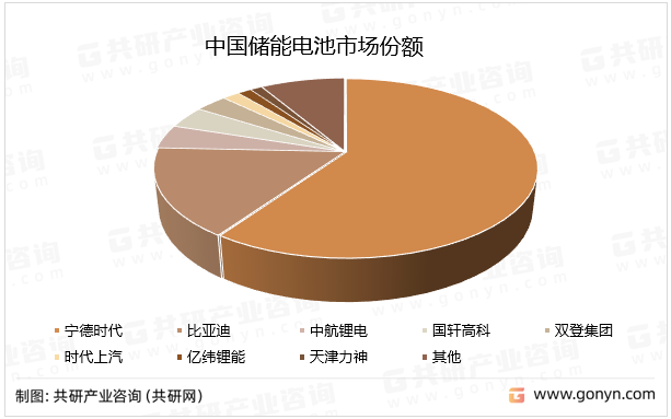 中国储能电池市场份额