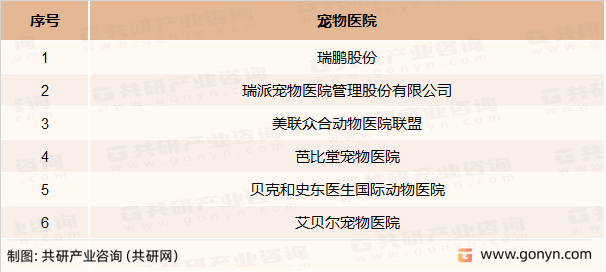国内主要宠物医院