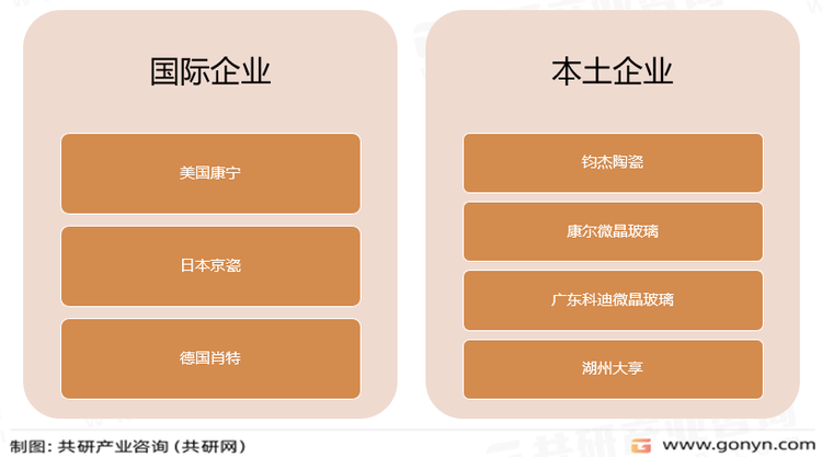 我国微晶陶瓷市场主要企业