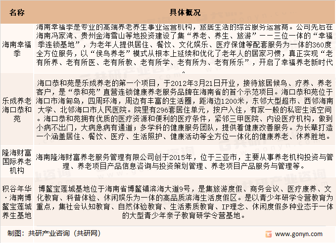 海南省高端养老地产情况