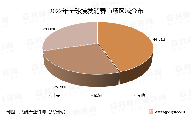 2022年全球接发消费市场区域分布
