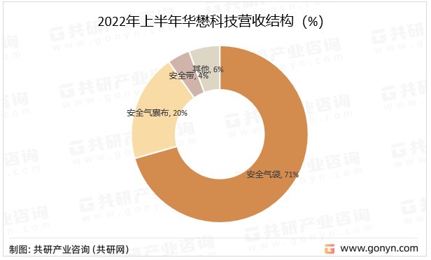 2022年上半年华懋科技营收结构（%）