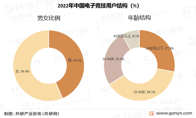 2022年中国电子竞技用户结构