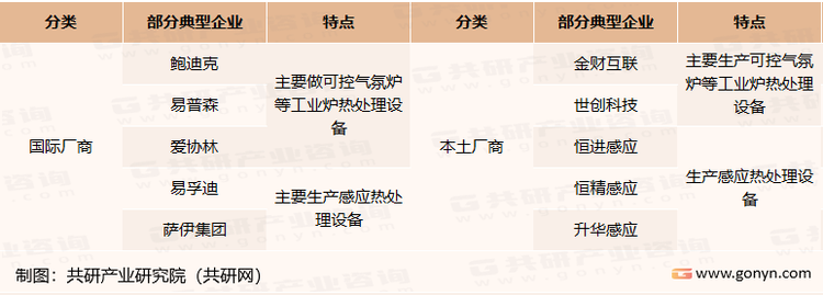 热处理设备行业主要参与者