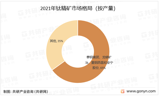 2021年钛精矿市场格局（按产量）