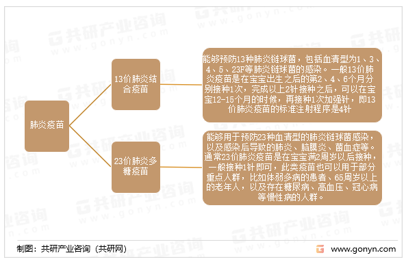 肺炎疫苗主要类别