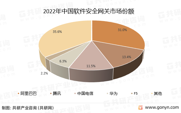 2022年中国软件安全网关市场份额