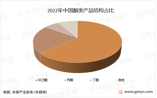 2022年中国酮类产品结构占比