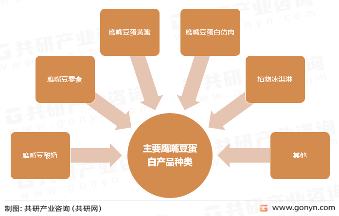 主要鹰嘴豆蛋白产品种类