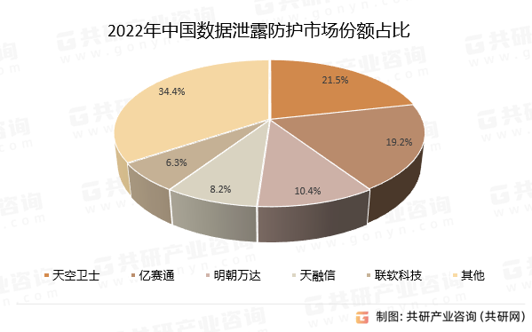 2022年中国数据泄露防护市场份额占比