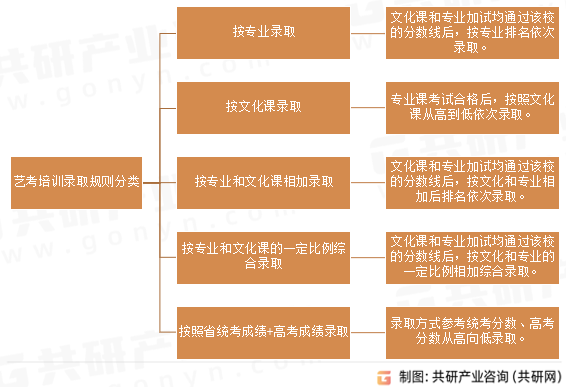 艺考培训录取规则分类