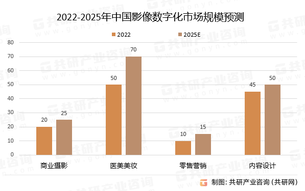2022-2025年中国影像数字化市场规模预测