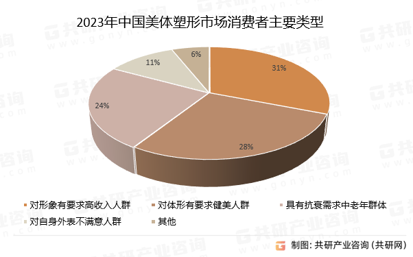 2023年中国美体塑形市场消费者主要类型