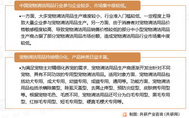 宠物清洁用品发展特征
