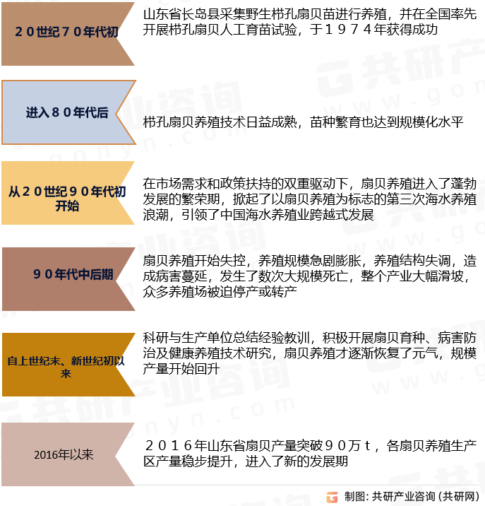 扇贝养殖发展历程