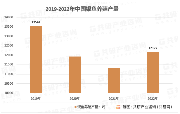 2019-2022年中国银鱼养殖产量