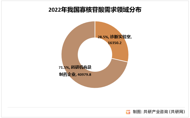 2022年我国寡核苷酸需求领域分布