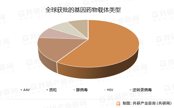 全球获批的基因药物载体类型