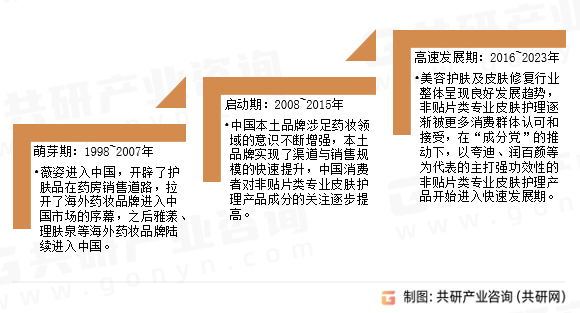 非贴片类专业皮肤护理产品发展历程