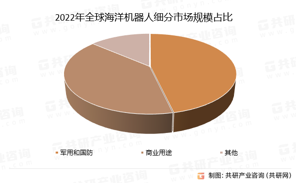 2022年全球海洋机器人细分市场规模占比