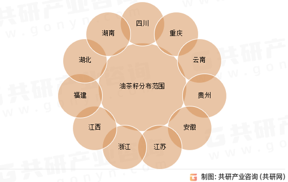 油茶籽分布范围