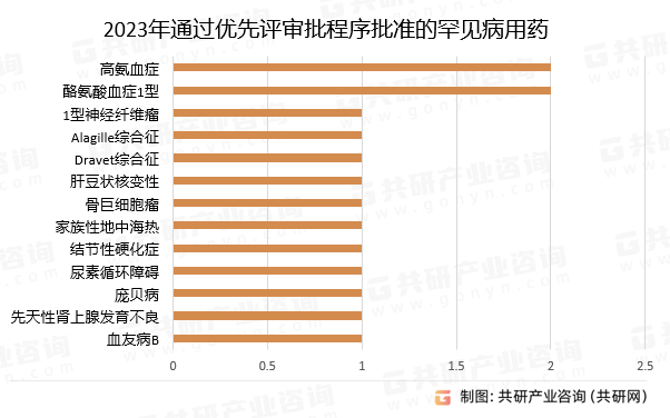 2023年通过优先评审批程序批准的罕见病用药