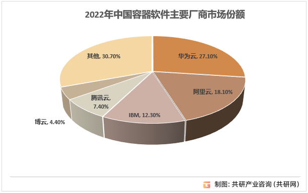 2022年中国容器软件主要厂商市场份额