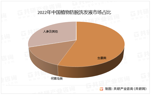 2022年中国植物防脱洗发液市场占比