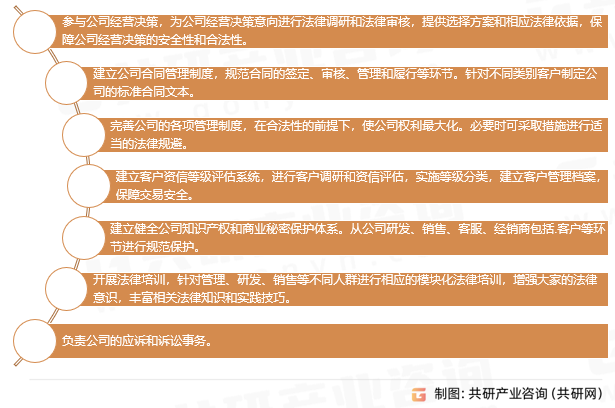 传媒公司法务工作内容