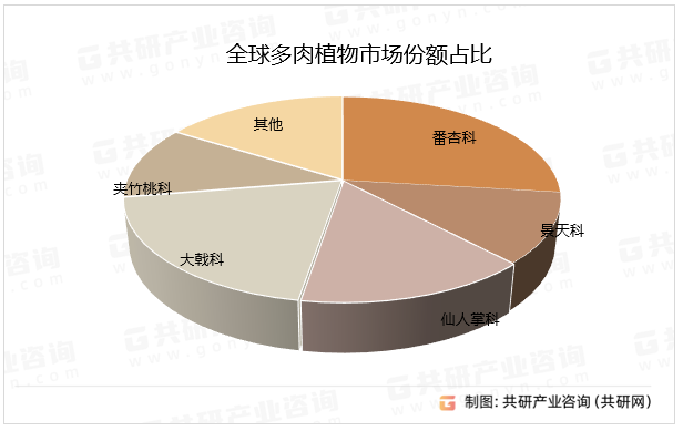全球多肉植物市场份额占比