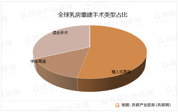 全球乳房重建手术类型占比