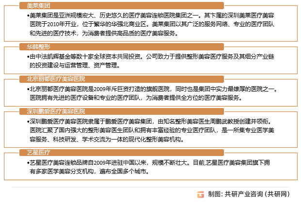 医疗美容医院主要企业概况